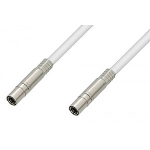 75 Ohm Mini SMB Plug to 75 Ohm Mini SMB Plug Cable 12 Inch Length Using 75 Ohm ET38345 White Coax