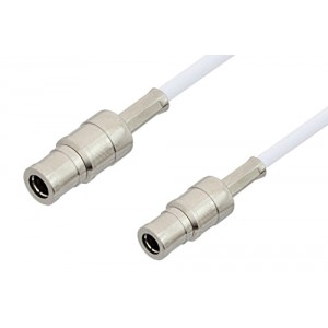 75 Ohm Mini SMB Plug to 75 Ohm Mini SMB Plug Cable 12 Inch Length Using 75 Ohm ET-RG187 Coax, RoHS