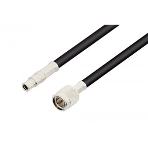 75 Ohm Mini SMB Plug to 75 Ohm TNC Male Cable 12 Inch Length Using 75 Ohm ET-RG59 Coax