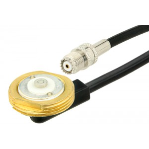 Mini UHF Female to NMO Mount Connector Cable 60 Inch Length Using ET-RG58 Coax