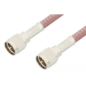 Mini UHF Male to Mini UHF Male Cable 12 Inch Length Using ET-RG142 Coax, RoHS