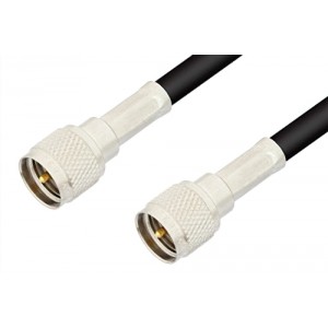 Mini UHF Male to Mini UHF Male Cable 12 Inch Length Using ET-RG223 Coax, RoHS