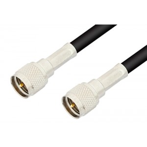 Mini UHF Male to Mini UHF Male Cable 12 Inch Length Using ET-RG58 Coax, RoHS