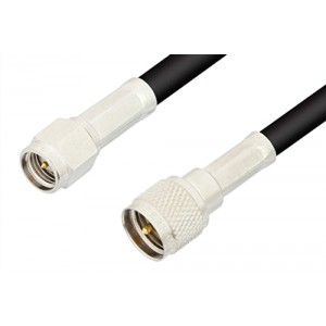 SMA Male to Mini UHF Male Cable 12 Inch Length Using ET-RG223 Coax, RoHS