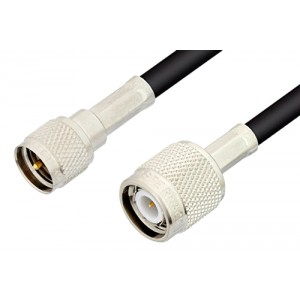 TNC Male to Mini UHF Male Cable 12 Inch Length Using ET38380 Coax