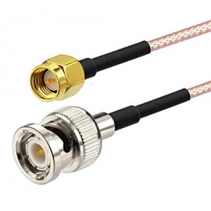 2PCS SMA Male to BNC Male Connector with 50cm ET-RG316 Coax Cable ET-RG316 Pigtail Jumper Coax Antenna Extender BNC Connector Adapter (20 inch)