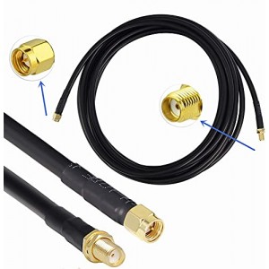 rg58 Coax Cable SMA Male to Male Male to Female Low Loss RF Jumper 50 ohm Antenna Extension Cable (SMA Male to Female 2feet)