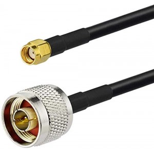 SMA Male to N Male,RP SMA Male to N Male Coax Cable with ET-RG58 Extension Cables (N Male to RP SMA Male, 50CM)