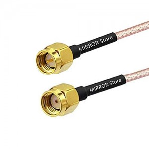 2PCS SMA Male to Male,RP SMA Connector Coax Cable with ET-RG316 Cable (SMA Male to RP SMA Male, 50cm)