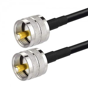 UHF Male to UHF Male Low Loss Digital Coax Cable,PL259 Jump Cable with ET-RG58 Coax Cable, for HAM & CB Radio (1.64feet)