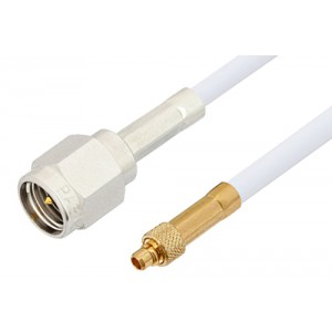 SMA Male to MMCX Plug Cable 12 Inch Length Using ET-RG188 Coax, RoHS