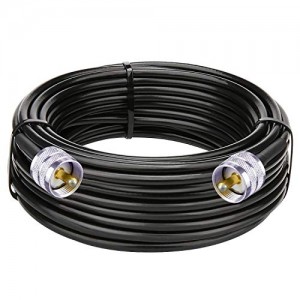 ET-RG58 UHF Cable CB Cable UHF PL259 Cable 50FT UHF Male to UHF Male CB Antenna Cable Low Loss ET-RG58 Coax Cable