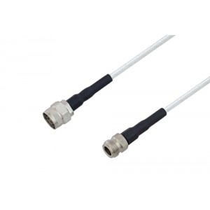 75 Ohm N Male to 75 Ohm N Female Low Frequency Cable 24 Inch Length Using 75 Ohm ET-SF200LL75 Coax, RoHS