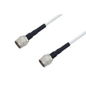 75 Ohm N Male to 75 Ohm N Male Low Frequency Cable 6 Inch Length Using 75 Ohm ET-SF200LL75 Coax, RoHS