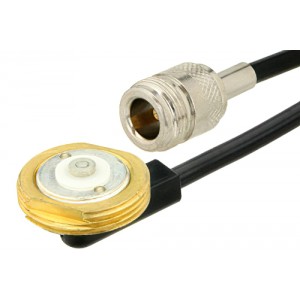 N Female to NMO Mount Connector Cable 60 Inch Length Using ET-RG58 Coax