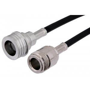 N Female to QN Male Cable 12 Inch Length Using ET-C195 Coax