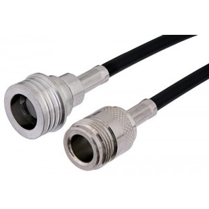 N Female to QN Male Cable 12 Inch Length Using ET-RG223 Coax