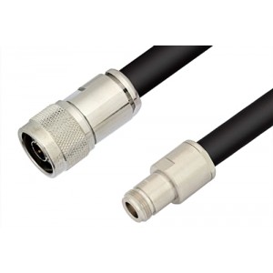 N Male to N Female Cable 12 Inch Length Using ET-RG217 Coax, RoHS