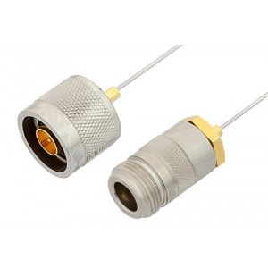 N Male to N Female Cable 6 Inch Length Using ET38324 Coax