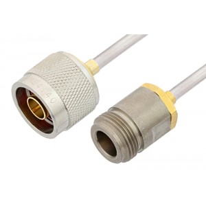 N Male to N Female Cable 6 Inch Length Using ET38338 Coax