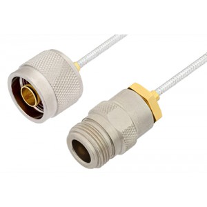 N Male to N Female Cable 6 Inch Length Using ET38322 Coax, RoHS