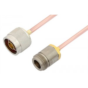 N Male to N Female Cable 6 Inch Length Using ET-RG402 Coax