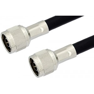 N Male to N Male Cable 12 Inch Length Using ET38330 Coax