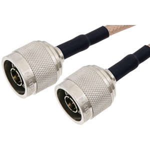 N Male to N Male Cable 12 Inch Length Using ET-RG141 Coax