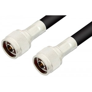 N Male to N Male Cable 12 Inch Length Using ET-RG213 Coax, RoHS