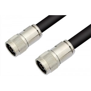 N Male to N Male Cable 12 Inch Length Using ET-RG217 Coax , LF Solder