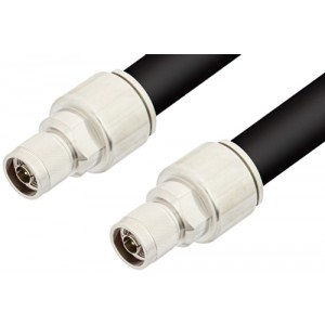 N Male to N Male Cable 12 Inch Length Using ET-RG218 Coax, RoHS