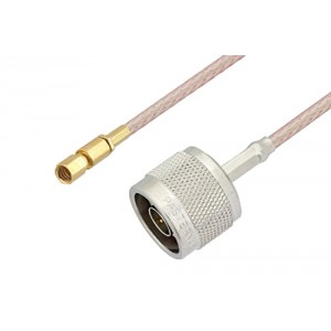 N Male to SSMC Plug Cable 6 Inch Length Using ET-RG316 Coax