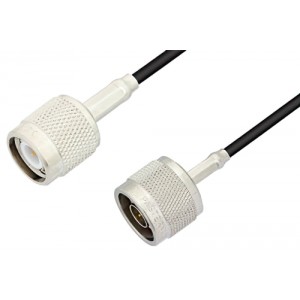 N Male to TNC Male Cable 12 Inch Length Using ET-RG174 Coax