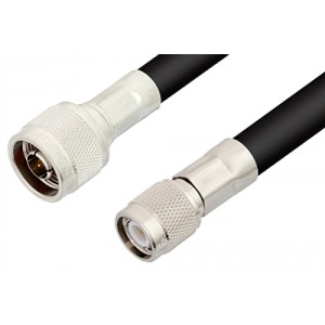 N Male to TNC Male Cable 12 Inch Length Using ET-RG214 Coax, RoHS