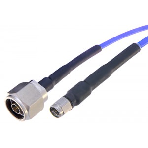 SMA Male to N Male Cable 12 Inch Length Using ET38343 Coax with HeatShrink, LF Solder