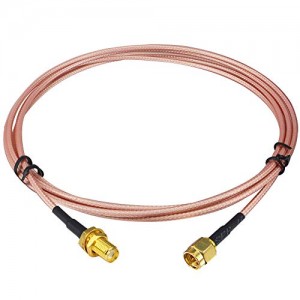 Radio Antenna Extension Cable 3ft/1m SMA Male to SMA Female Low Loss Coalxial Jumper Cable ET-RG316 for HT SDR Dongle Security System Antenna Extender