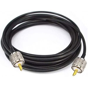 CB Radio Cable PL259 Jumper 50 Ohm Cable Connector 16ft Antenna Cable UHF Male Antenna Cable Male To Male PL259 Jumper