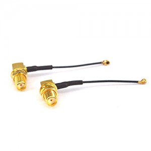 Pigtail Antenna WiFi Coaxial Low Loss Cable SMA Female Angled Bulkhead to RF U.FL(IPEX/IPX) 1.13 Cable 5cm 2PCS