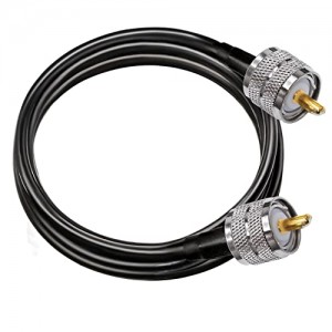 PL259 Cable ET-RG58 CB Radio Cable 6.6ft (2M) SO239 UHF Male to Male Extension Cable Low Loss RF Black PL259 Cable