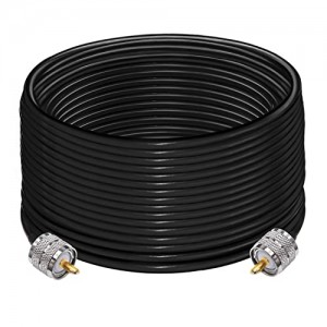 PL259 Cable ET-RG58 CB Radio Cable PL259 Jumper SO239 UHF Male to Male Extension Cable Low Loss Black PL259 Cable(49.2ft)