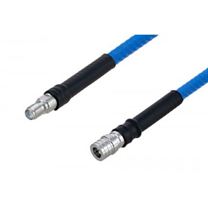 Plenum QMA Male to SMA Female Low PIM Cable 12 Inch Length Using ET38365 Coax , LF Solder