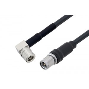 QMA Male Right Angle to SMA Male Cable 12 Inch Length Using ET38380 Coax