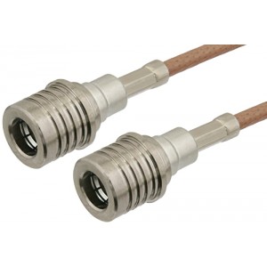 QMA Male to QMA Male Cable 12 Inch Length Using ET-RG316 Coax