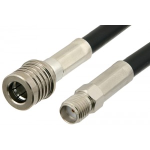 SMA Female to QMA Male Cable 12 Inch Length Using ET-C195 Coax