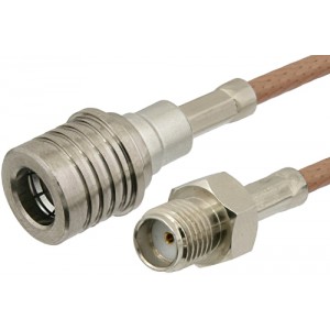 SMA Female to QMA Male Cable 12 Inch Length Using ET-RG316 Coax