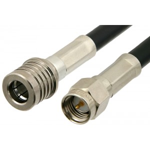 SMA Male to QMA Male Cable 12 Inch Length Using ET-RG58 Coax