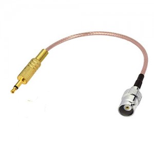 BNC Female to 3.5mm (1/8inch) Mono TS Stereo Plug Male Coaxial Power Audio Cable 50 ohm 12 inches