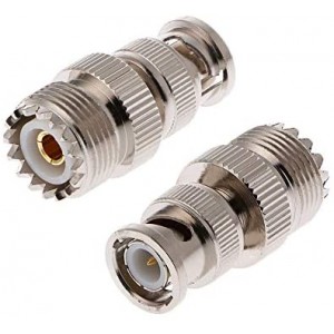 BNC to uhf Adapter UHF S0-239 Female to BNC Male Coaxial Adapter Connector (2 pcs