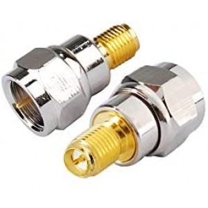 RF Coax Adapter F to SMA Adapter RP-SMA Female to F Male Plug Connector (2pcs)