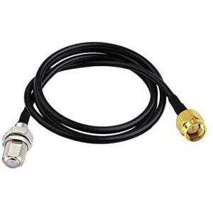 RF coaxial Cable SMA to F Adapter SMA Male Plug to F Female Connector ET-RG58 Cable Extension 20（ inch） 50cm